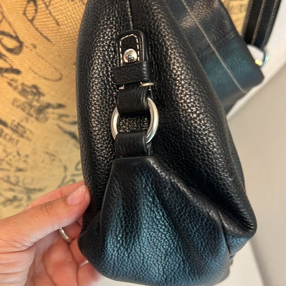 COACH F15064 PEBBLE LEATHER BAG BLACK - Picture 4 of 16